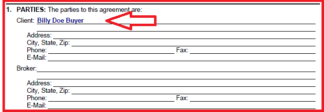 Filling Out A Buyer Representation Agreement