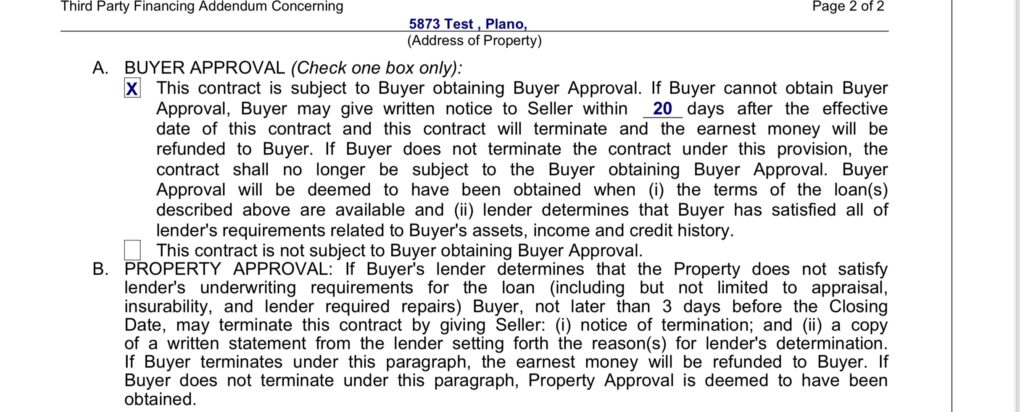 Question Can Home Buyer Back Out Contract in Texas?